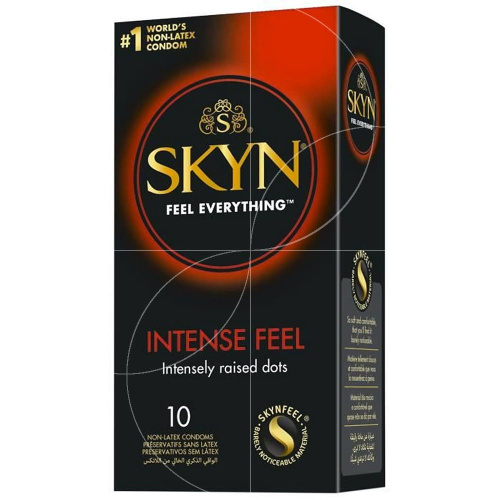 Безлатексные презервативы с точечным рельефом SKYN Intense Feel, 10 шт