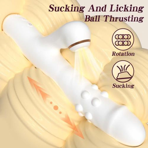Вибратор кролик B - Series Fox Silicone Vibrator 3 функции вращения, 7 лизания