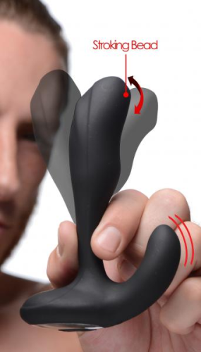 Prostatic Play Pro-Bend Bendable Prostate Vibrator - массажер простаты,(черный) 9.9х3см
