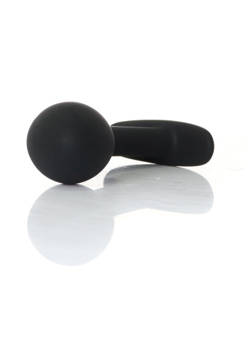 Анальная пробка Boys of Toys Silicone Black Curved Plug - размер M