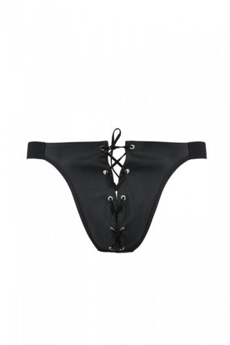 Passion - 044 SLIP OPEN BEN black - Открытые мужские трусы, XXL/XXXL