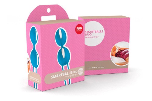 Fun Factory Smartballs Duo вагинальные шарики, 9.5х3.6 см (голубой)