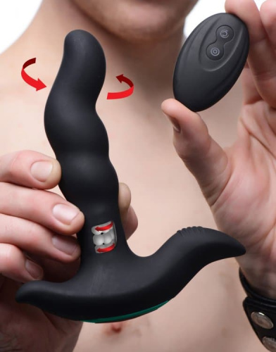 Rimstatic Curved Rotating Plug with Remote - массажер простаты с ротацией, 17.1х3.3 см.
