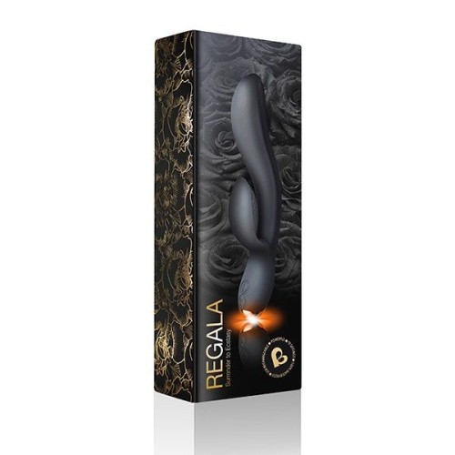 Rocks Off Regala Black- вибратор-кролик для стимуляции точки А, 15х3.2 см (чёрный)