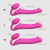 Безремневой страпон с вибрацией Strap-On-Me Vibrating Fuchsia XL