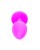 Boss Silikon Plug Jewellery Pink Small - Анальная пробка с кристаллом, 7х2.7 см (розовый с голубым)