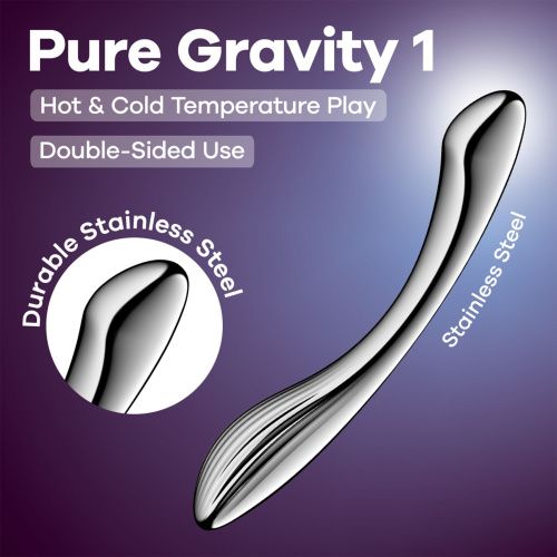 Металевий дилдо Satisfyer Pure Gravity 1 - купити в Україні | Секс шоп SEX-SHOP.ua