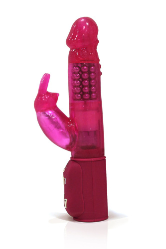 Dorcel Orgasmic Rabbit Gold - вібратор-кролик з масажем перлинками, 25х3.8 см (рожевий) - купити в Києві, Україні