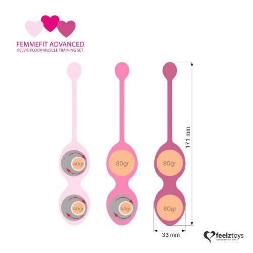 FeelzToys - FemmeFit Advanced Pelvic Muscle Training Set - Набор вагинальных шариков для продвинутых
