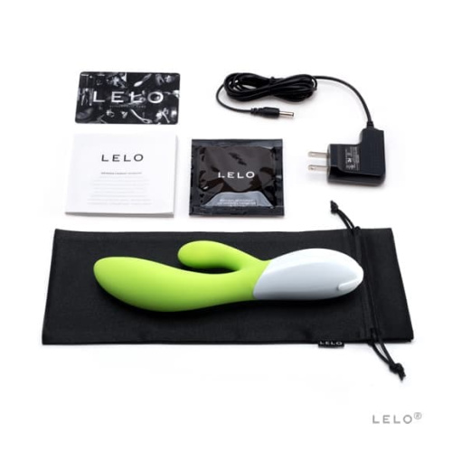 Lelo Ina 2 - Вибратор-кролик для стимуляции точки G и клитора, 20х3.5 см (зелёный)