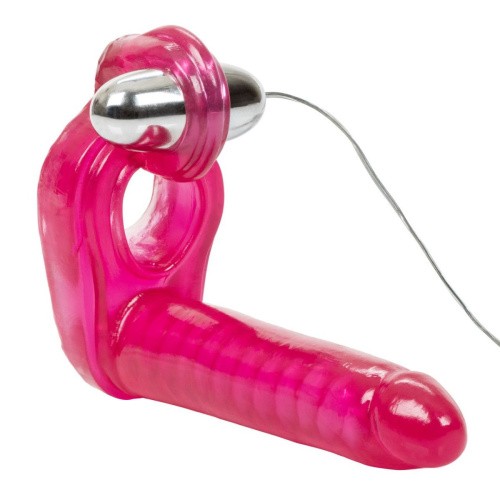 CalExotic Ultimate Triple Stimulator - насадка для двойного проникновения, 13х3 см (розовый)