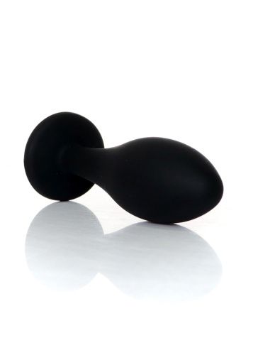 Анальная пробка с камнем B-Series Jewellery Silicone Black Plug, L