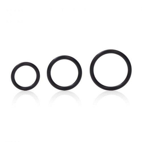 Эрекционные кольца Silicone Support Rings (черный)