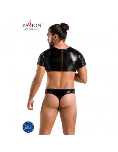 Passion - 057 SET PETER black - Сексуальный мужской сет из эко-кожи, S/M
