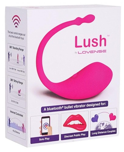 Виброяйцо со смарт-приложением и подключением к вебкам-чатам - Lovense Lush Bullet Vibrator, 18х3,4 см
