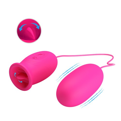 Pretty Love Daisy Licking Vibrator Pink - Виброяйцо, 7,3 см (розовый)