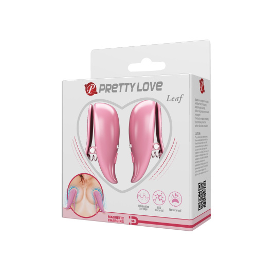 Зажимы для сосков с вибрацией Pretty Love Leaf