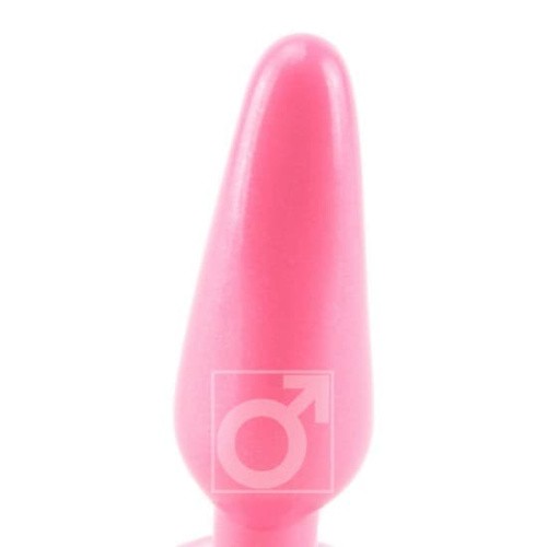 Doc Johnson Butt Plug Smooth Classic - Анальная пробка тонкая средняя, 12х3,5 см (розовый)
