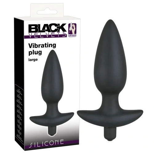 Orion Black Velvet Vibrating Plug Large - Анальная пробка с вибрацией, 17х4 см (черный)