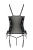 Passion Malwia Corset сетчатый корсет из эко-кожи с люверсами и съемными пажами, L/XL (чёрный)
