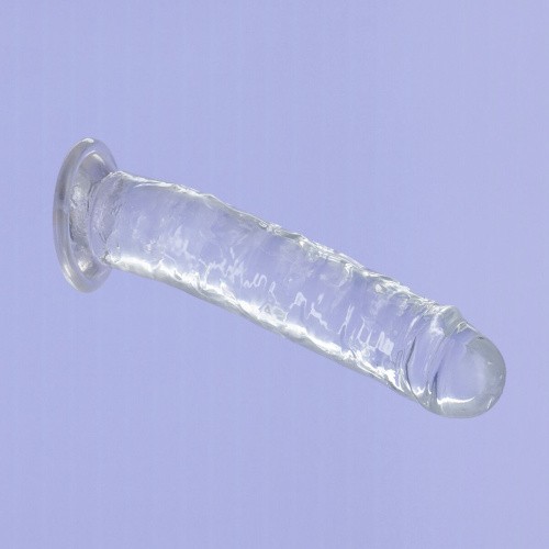 Addiction Crystal Vertical Dong 7” прозрачный фаллоимитатор на присоске, 17.78х3.1 см