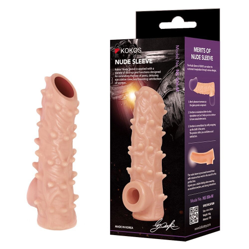 Насадка на член Kokos Nude Sleeve NS 006, M
