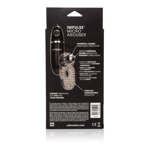 CalExotics Impulse Micro Arouser - виброкольцо, 7х2 см (черный)