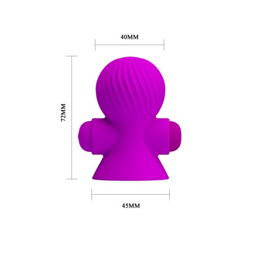 LyBaile Pretty Love Nipple Sucker Purple - Яскраві помпи для сосків з вібрацією, 7.2х4.5 см (фіолетовий) - купити в Києві, Україні