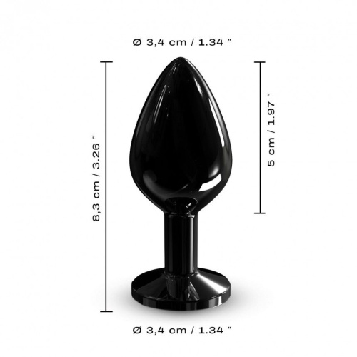 Dorcel - Diamond Plug - Металева анальна пробка з прикрасою у вигляді кристала (чорна) М - купити в Києві, Україні