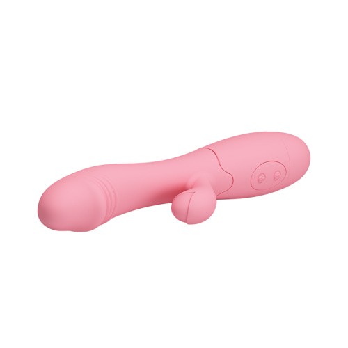 Pretty Love Snappy Vibrator Flesh - перезаряжаемый вибратор-кролик, 19.5х3.2 см (розовый)