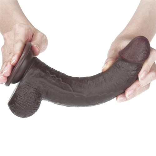 LoveToy - Sliding-Skin Dildo Coffee 9 - Фалоімітатор, 23х4.2 см - купити в Києві, Україні