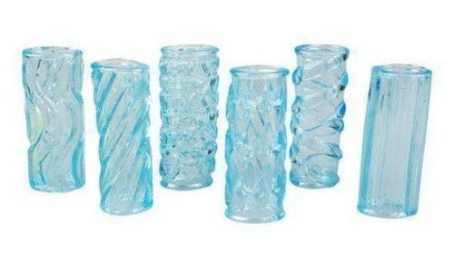 Playhouse Strechy Penis Sleeves Set Clear - Набор насадок на пенис, 6.5х2 см (голубой)