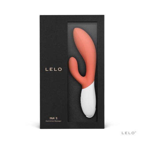 LELO Ina 3 - вібратор кролик для стимуляції клітора та точки G, 20х4.5 см (помаранчевий) - купити в Києві, Україні