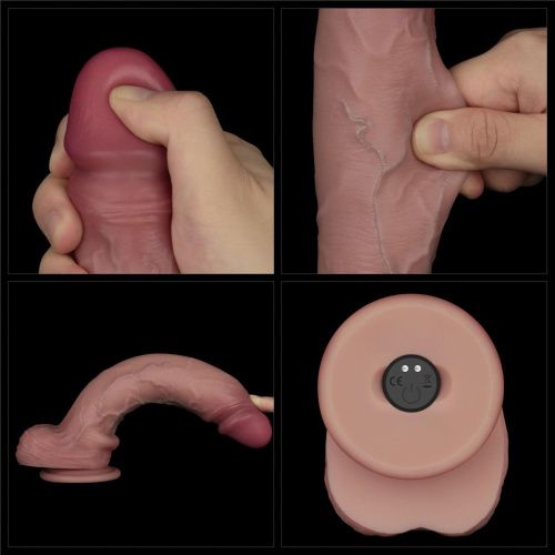 Реалистичный вибратор LoveToy Vibrating Sliding Skin Pro II, 25 см