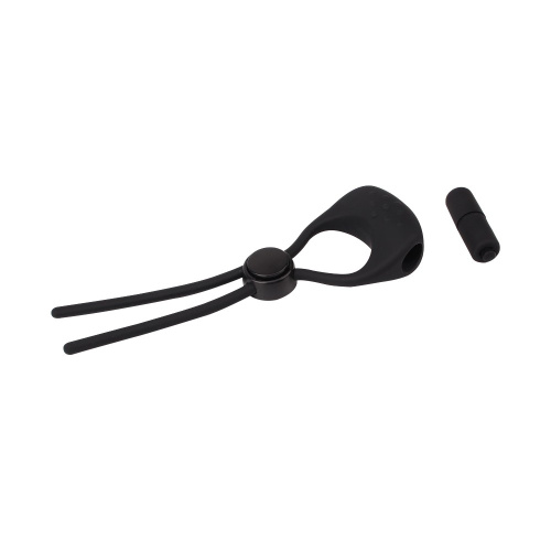 Chisa Gk Power O Ring Tie - Эрекционное лассо с вибрацией, 16 см (черный)