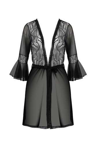 Пеньюар Passion LEAFA PEIGNOIR black, XXL/XXXL - купити в Україні | Секс шоп SEX-SHOP.ua