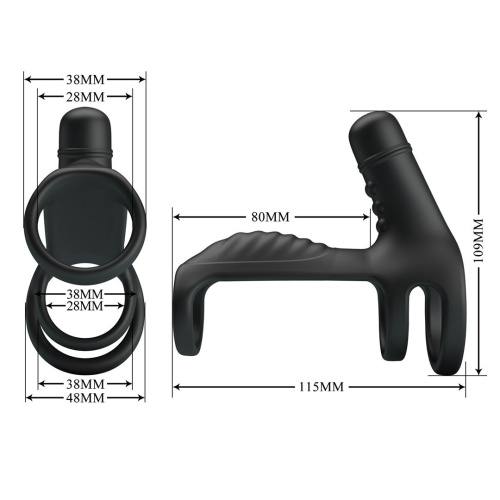 Pretty Love Vibrating Penis Sling - Насадка на член с вибрацией