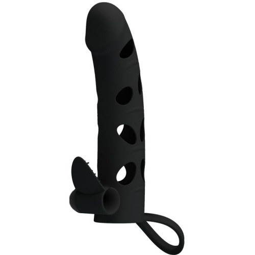LyBaile Pretty Love Vibrating Penis Sleeve - Силиконовая насадка с вибрацией, 15.2х3.3 см