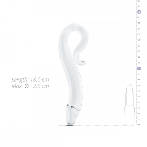 Gildo Glass Dildo No. 14 - Стеклянный фаллоимитатор, 18 см (прозрачный)