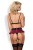 Obsessive 845-SEG-5 set - эротический комплект с кружевом и поясом для чулок, S/M (вишневый) Obsessive 845-SEG-5 set - эротический комплект с кружевом и поясом для чулок, S/M (вишневый)