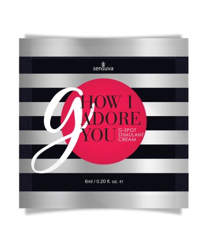 Sensuva - G, How I Adore You G-Spot - Пробник геля для точки G с экстрактом гуараны, 6 мл.