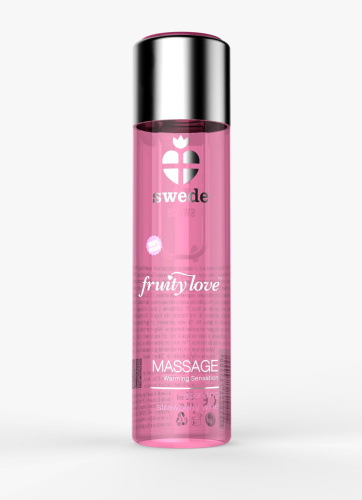 Массажное масло Swede Fruity Love Sparkling Strawberry Wine, 120 мл (клубничное вино)