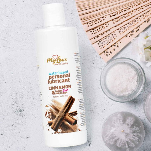 2в1 лубрикант и массажный гель - MyLove Aroma Series Intim&Massage Cinnamon, 300 мл