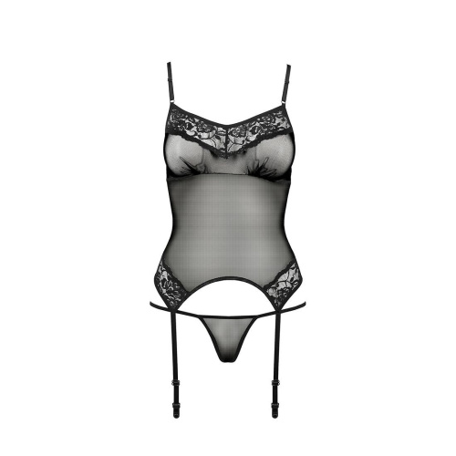 Корсет с пажами Passion MELANIA CORSET, XXL/XXXL
