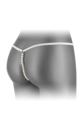 Fashion Secret Venusina White - Трусики-стринги с жемчужной ниткой, S-L (белые)