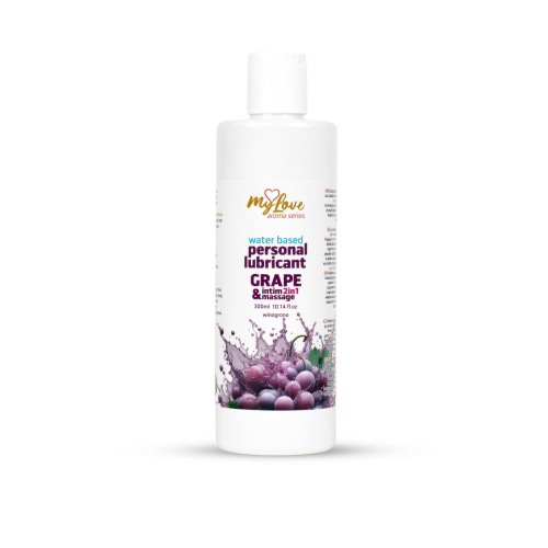2в1 лубрикант и массажный гель - MyLove Aroma Series Intim&Massage Grape, 300 мл