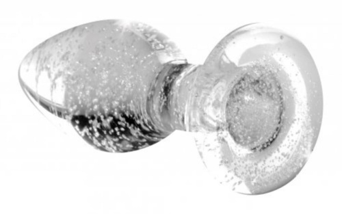 Boss Glow in the dark glass anal plug - Анальная пробка светящаяся в темноте, 9х3.5 см (зеленый)