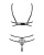 Obsessive Badossa 2-pcs set - Комплект открытого белья, S/M (чёрный)