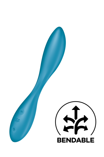 Satisfyer G-Spot Flex 1 - Гибкий вибратор с фиксацией формы, 19.5х3.2 см (голубой)