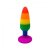 Wooomy Hiperloo Silicone Rainbow Plug S - Анальная пробка, 9х2.4 см